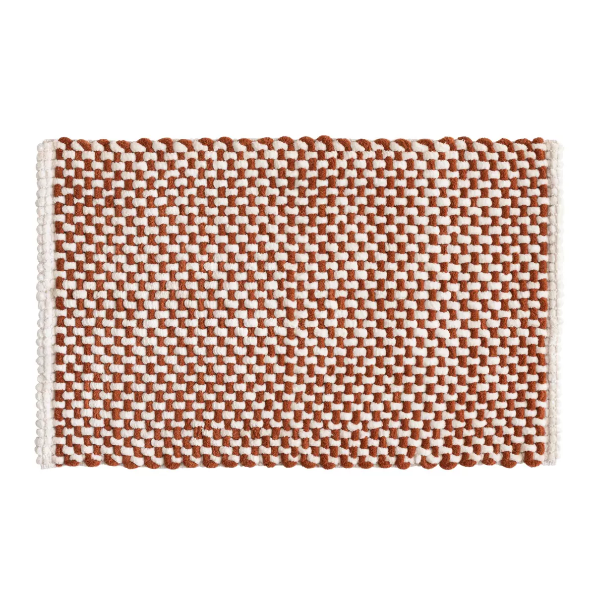 Tapis de Bain (50 x 80 cm) Rafael Terracotta, Coton/Polyester Chenille