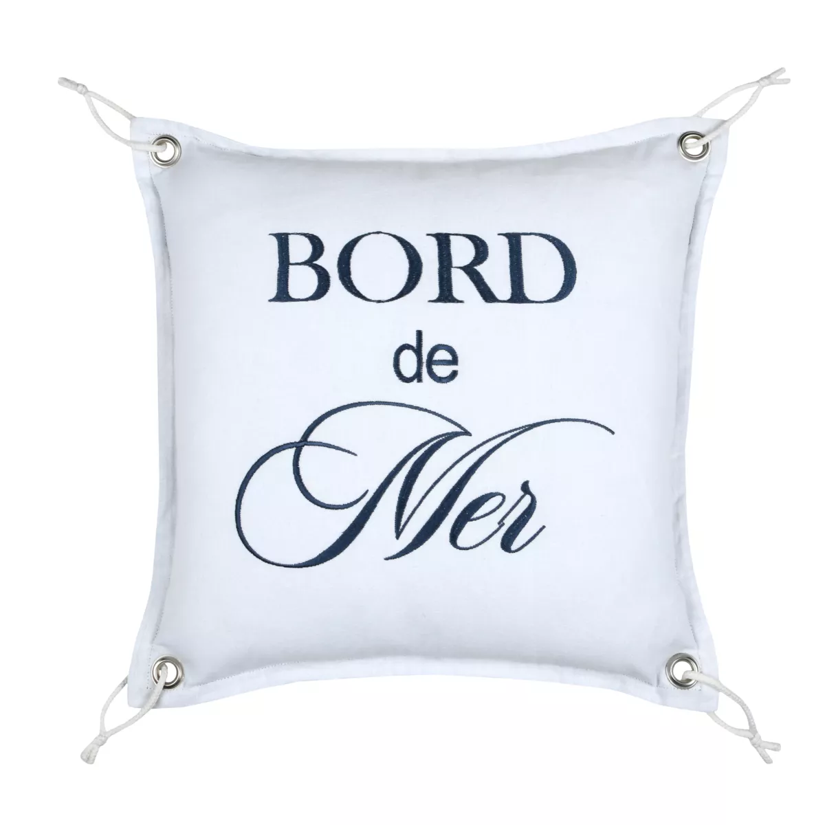 Cuscino quadrato in cotone (45 x 45 cm) Bordemer Bianco