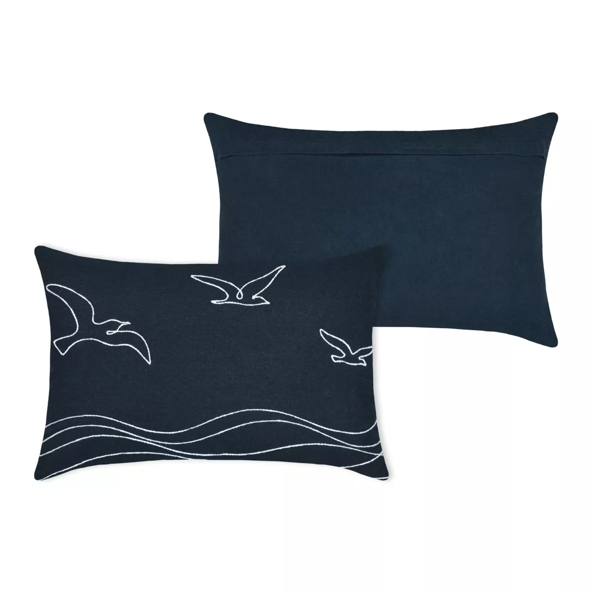 Cuscino rettangolare in cotone (40 x 60 cm) Bordemer Blu jeans