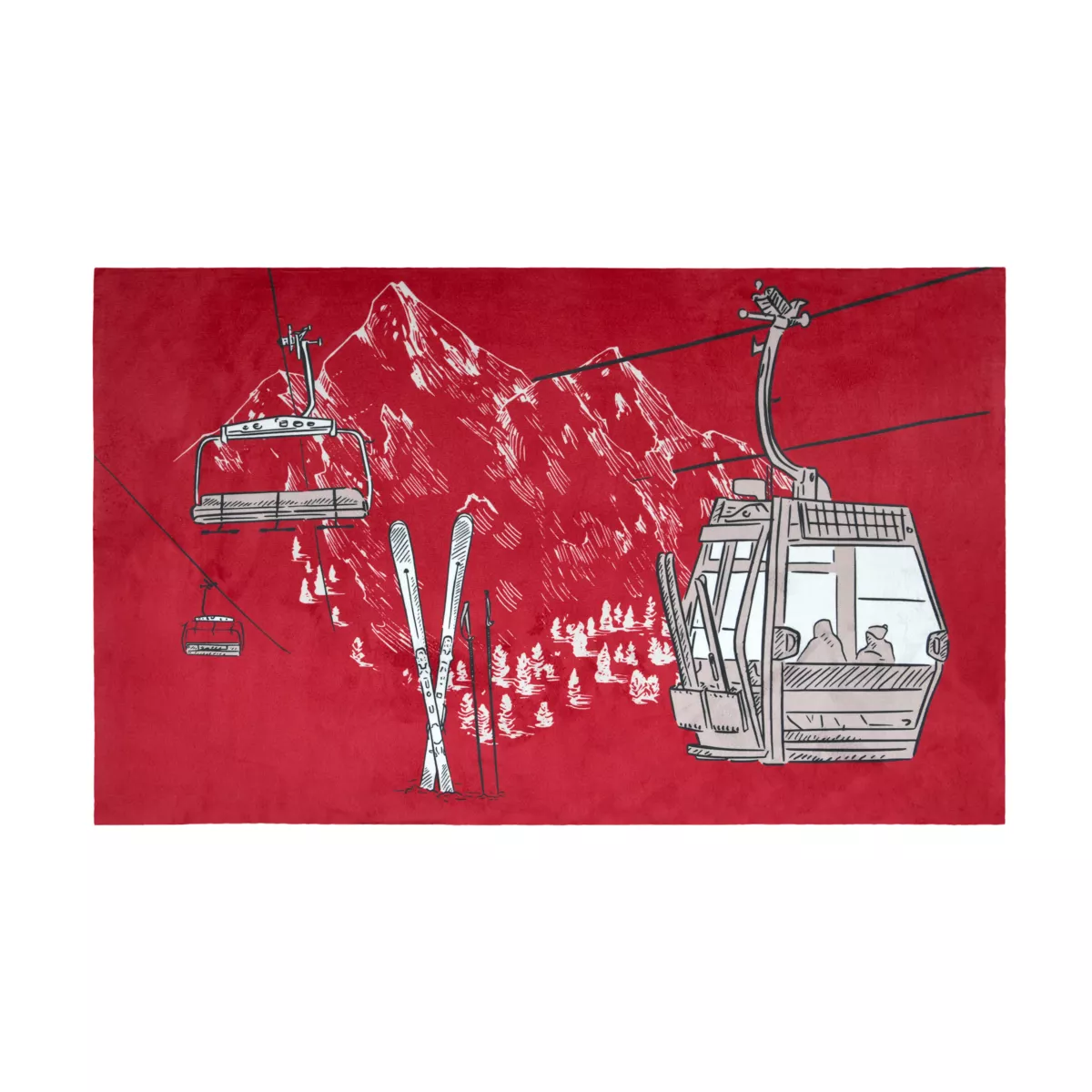 Alfombra multiusos antideslizante (45 x 75 cm) Villard Rojo