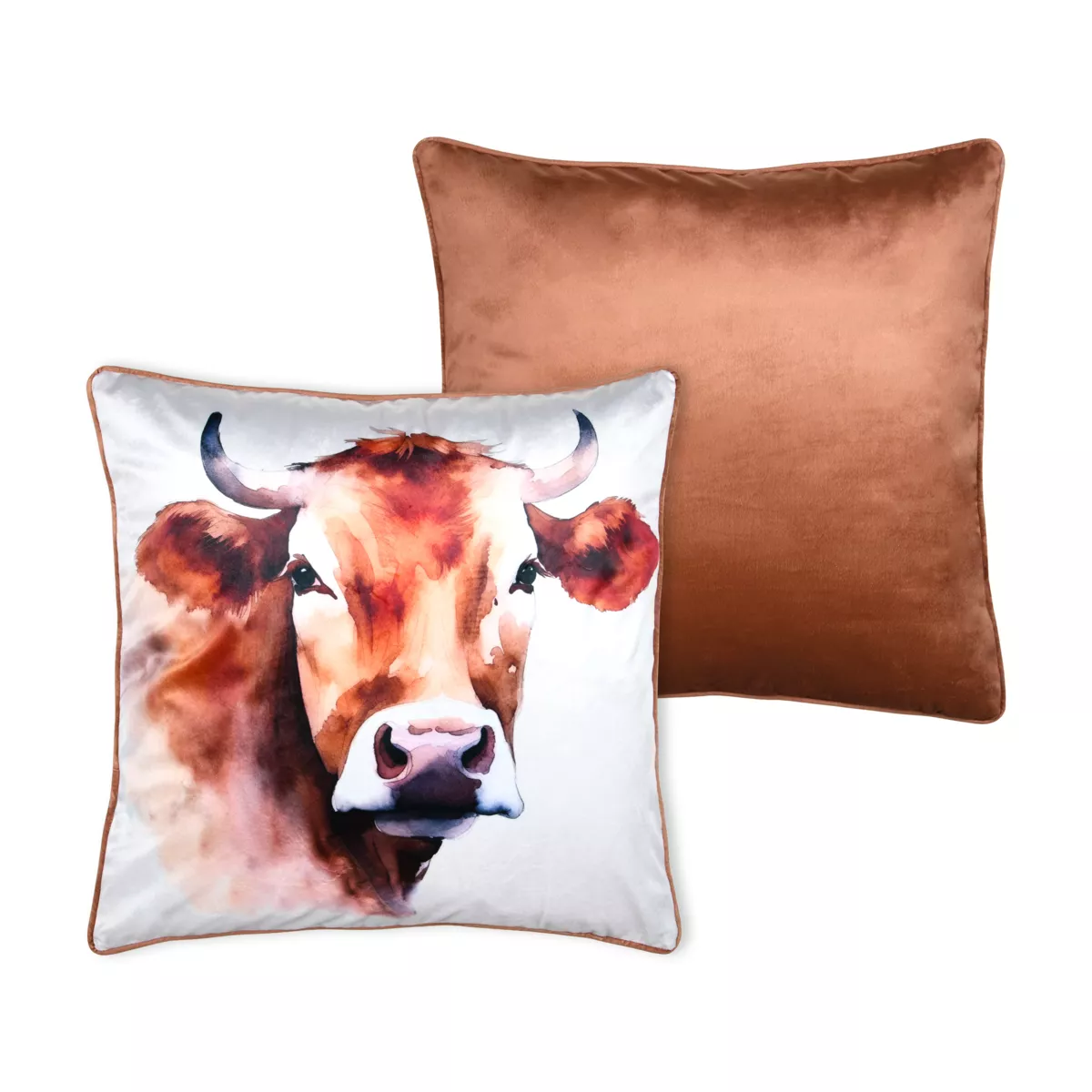 Cuscino quadrato (50 x 50 cm) Fernande Marrone cognac