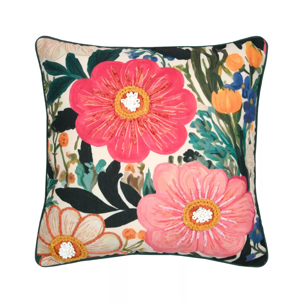 Cojín cuadrado de algodón (45 x 45 cm) Betty Multicolor
