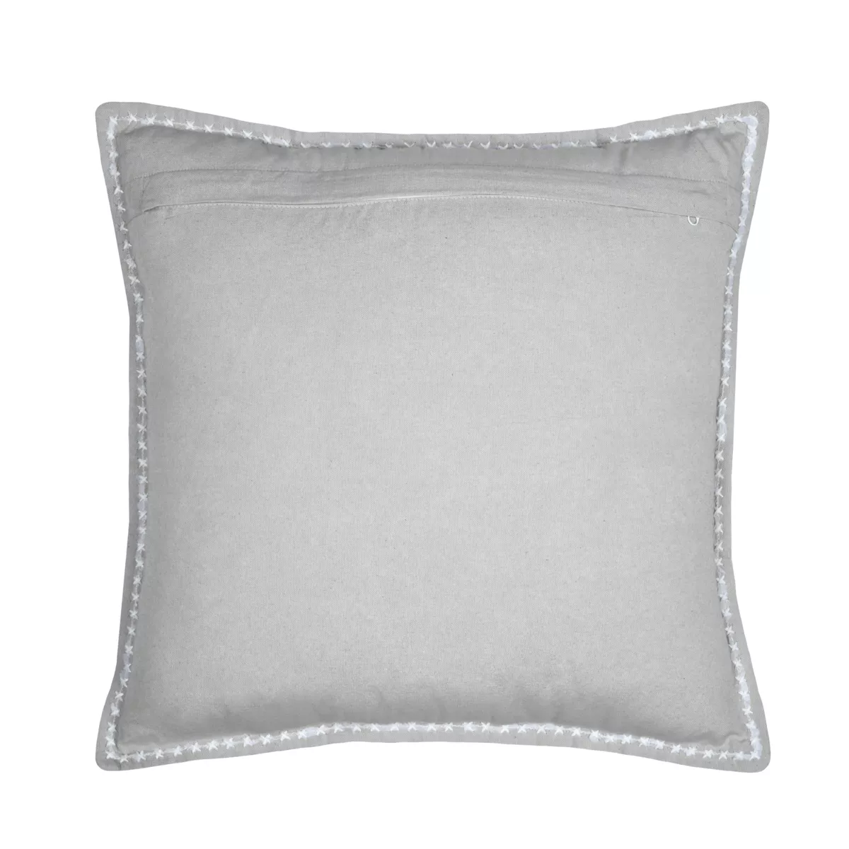 Cuscino quadrato in cotone (50 x 50 cm) Joséphine Grigio chiaro