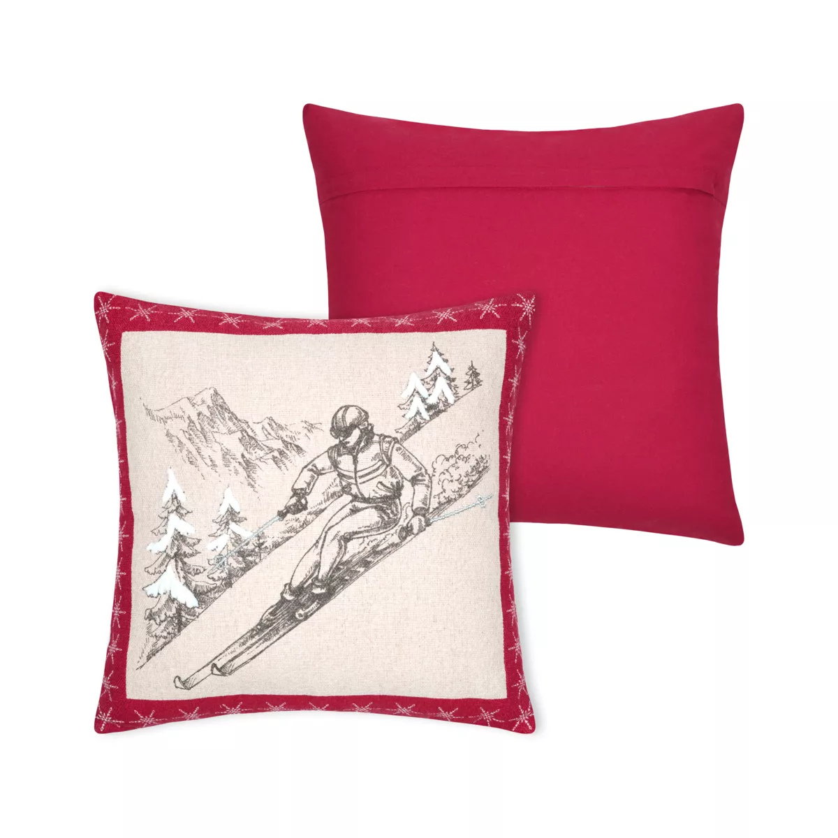 Cuscino quadrato in cotone (45 x 45 cm) Villard Grigio