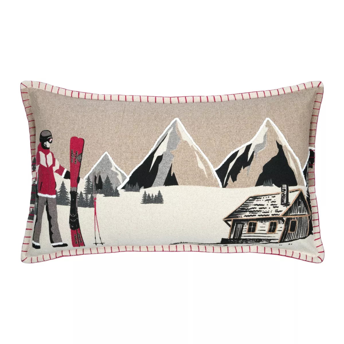 Cuscino rettangolare in cotone (35 x 60 cm) Villard Multicolore
