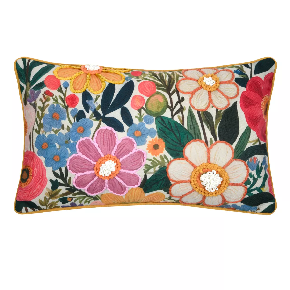 Cojín rectangular de algodón (30 x 50 cm) Betty Multicolor