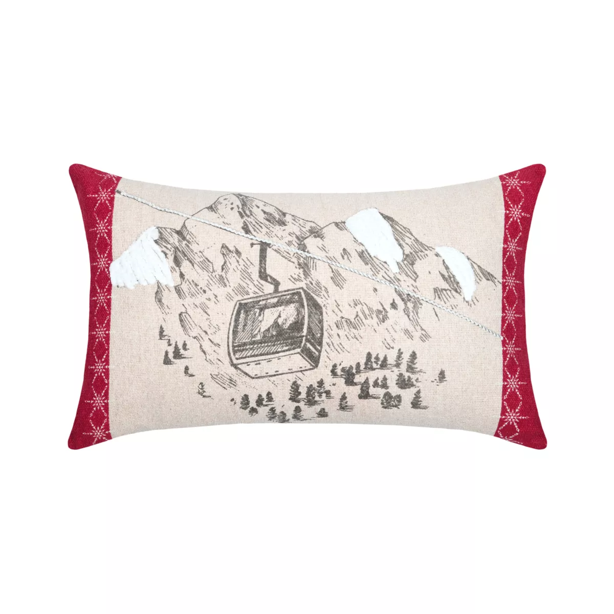 Cuscino rettangolare in cotone (30 x 50 cm) Villard Ecru