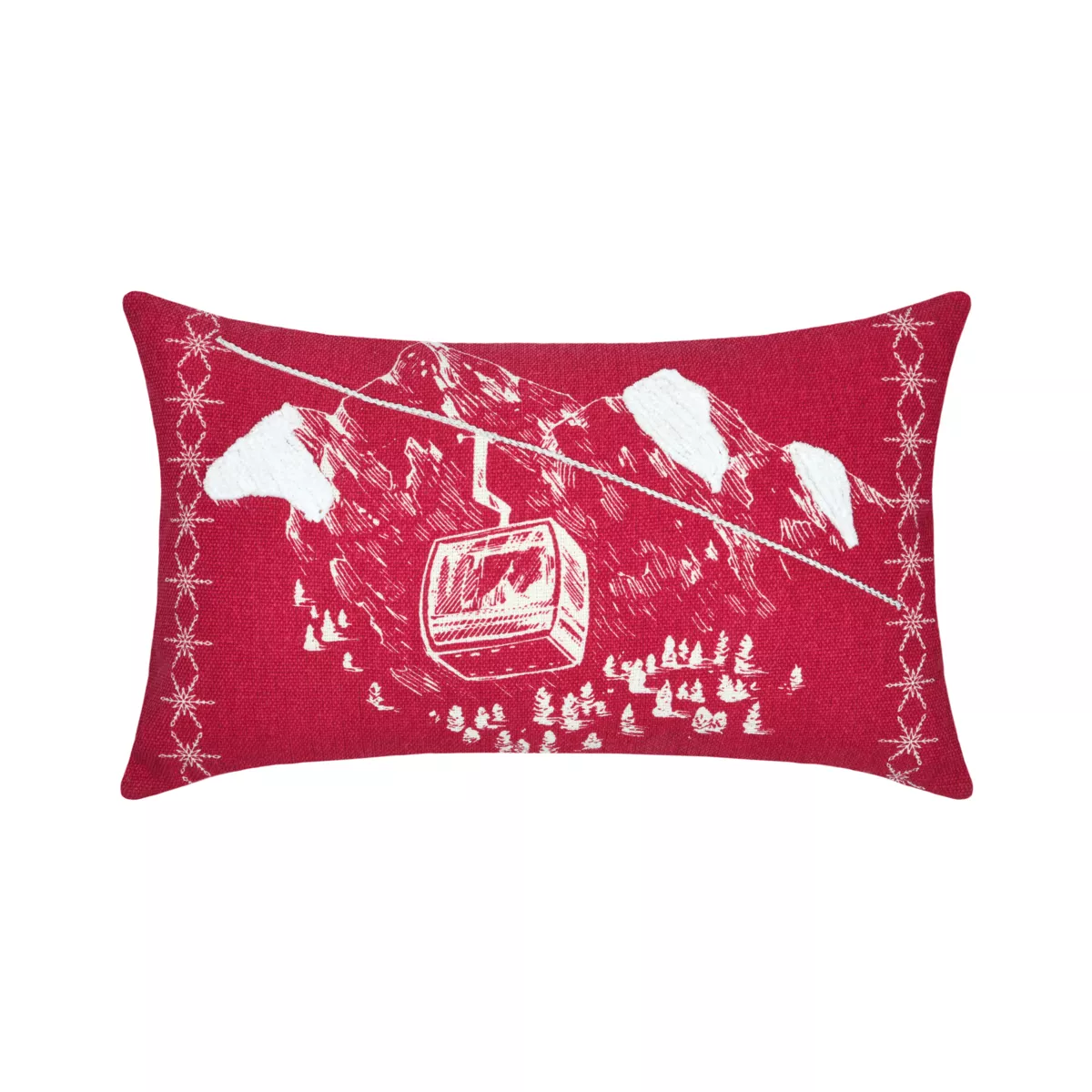 Cuscino rettangolare in cotone (30 x 50 cm) Villard Rosso