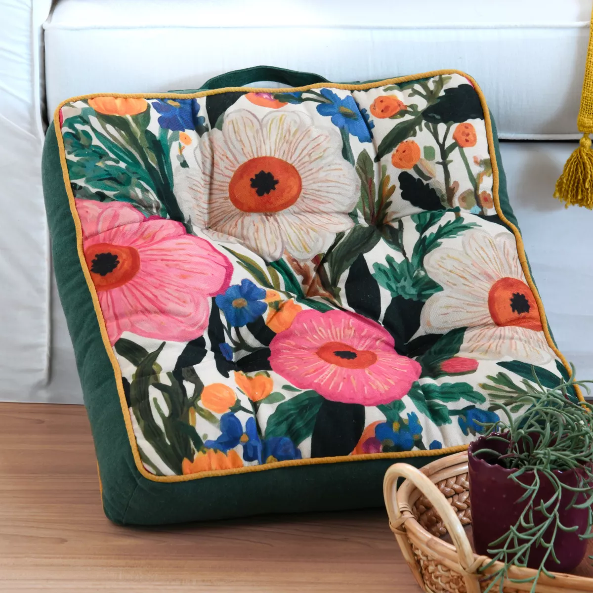 Cuscino da terra in cotone (45 x 45 cm) Betty Multicolore