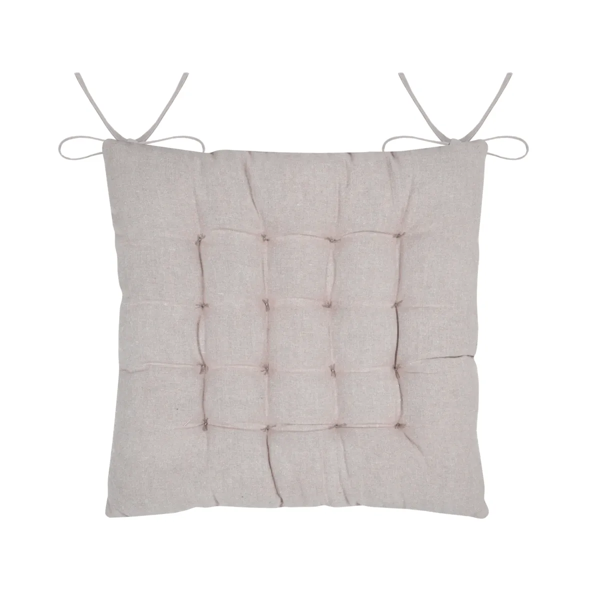Cojín de silla cuadrado de algodón (38 x 38 cm) Tilda Marfil