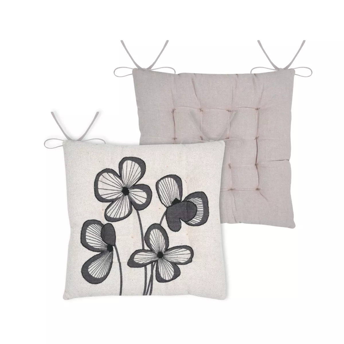 Cuscino per sedia quadrato in cotone (38 x 38 cm) Tilda Ecru