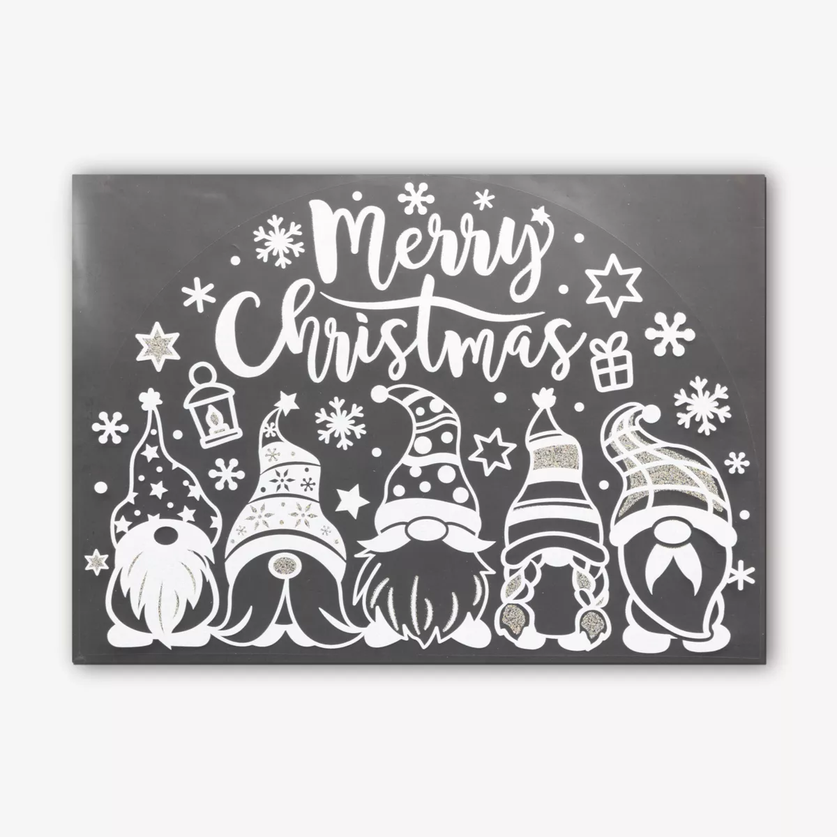 Pegatina vitrostática para ventana (40 x 28,5 cm) Feliz Navidad los Duendes bromistas