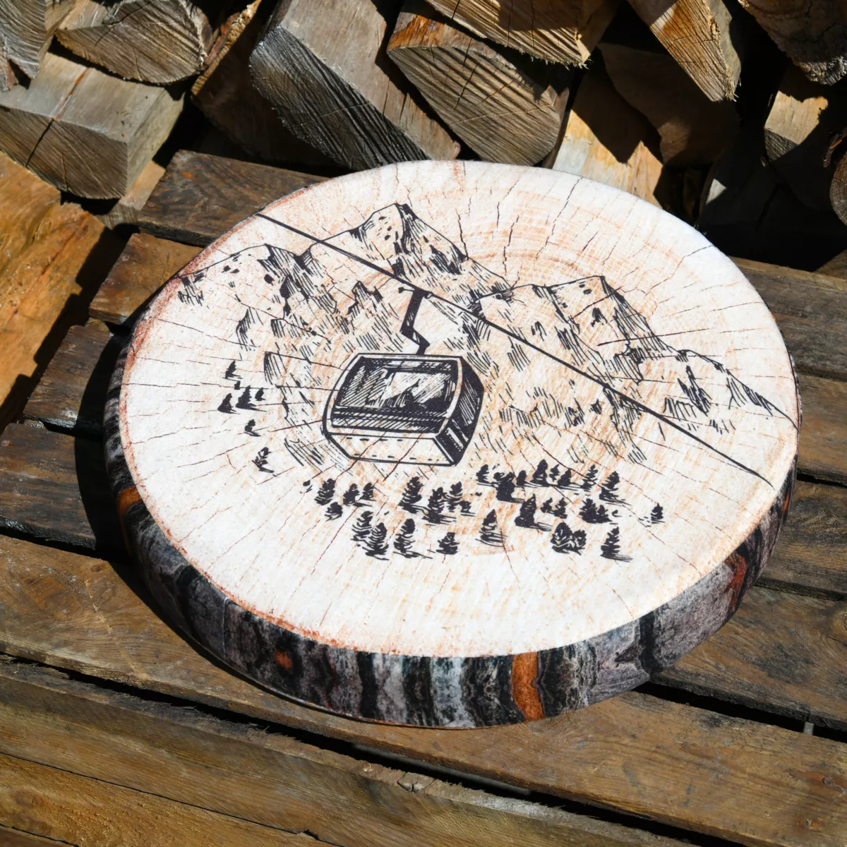 GALETTE DE CHAISE TIGNES BRUN 38X38
