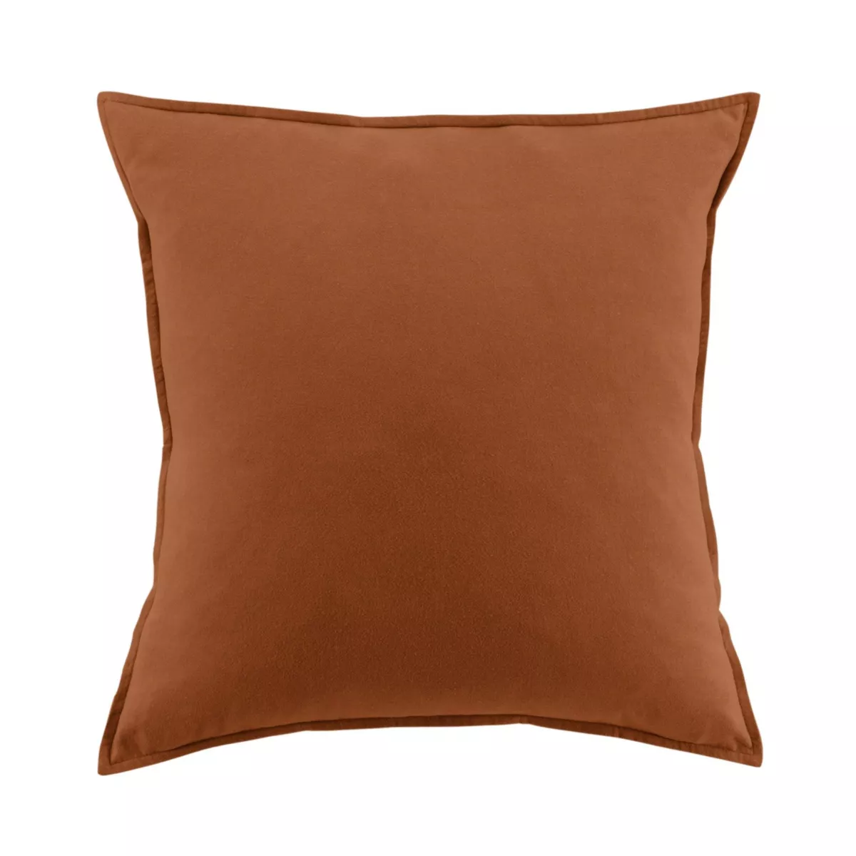 Fodera per cuscino quadrata in flanella di cotone (63 x 63 cm) Nina Terracotta