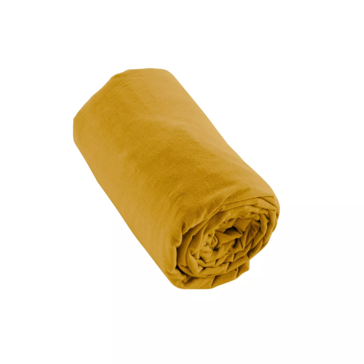 Lenzuolo con angoli in flanella di cotone (140 x 190 cm) Nina Giallo ocra
