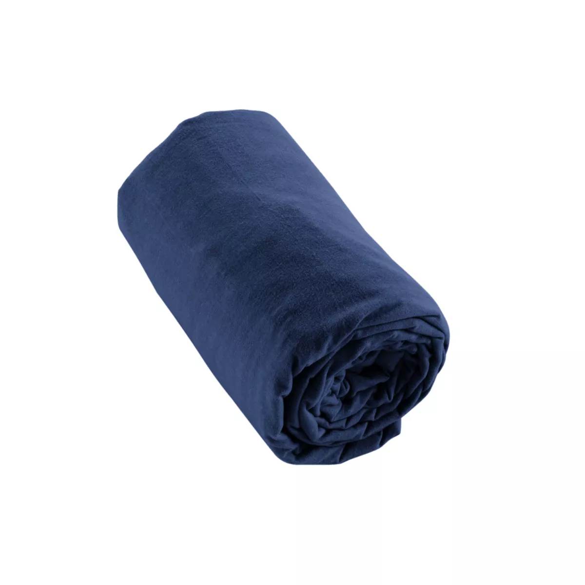 Drap housse flanelle de coton (160 x 200 cm) Nina Bleu nuit