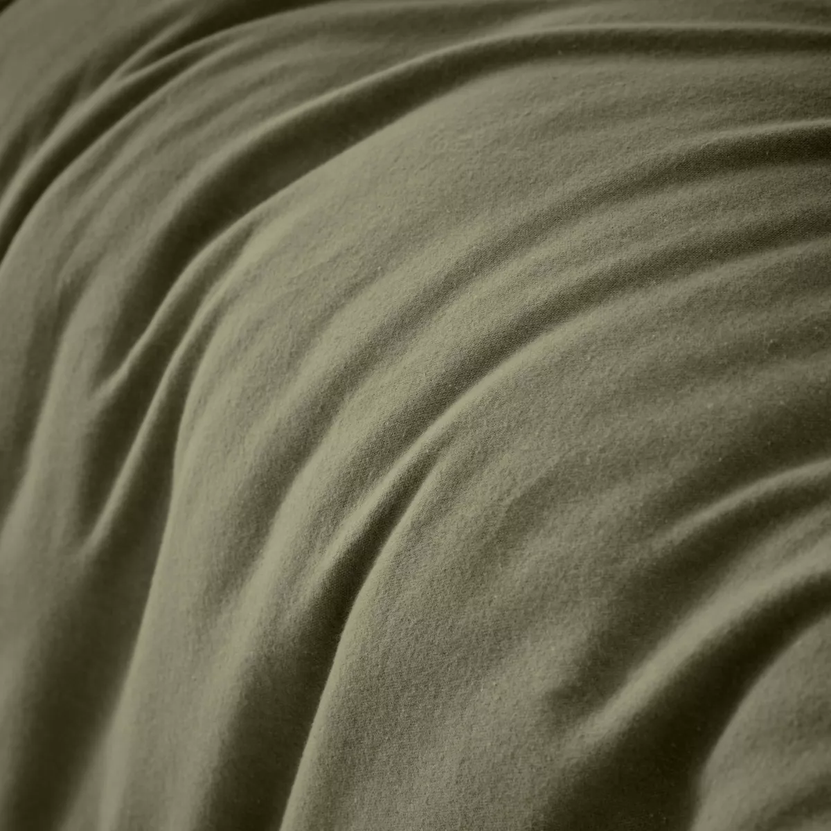 Housse de couette flanelle de coton (240 x 220 cm) Nina Vert romarin