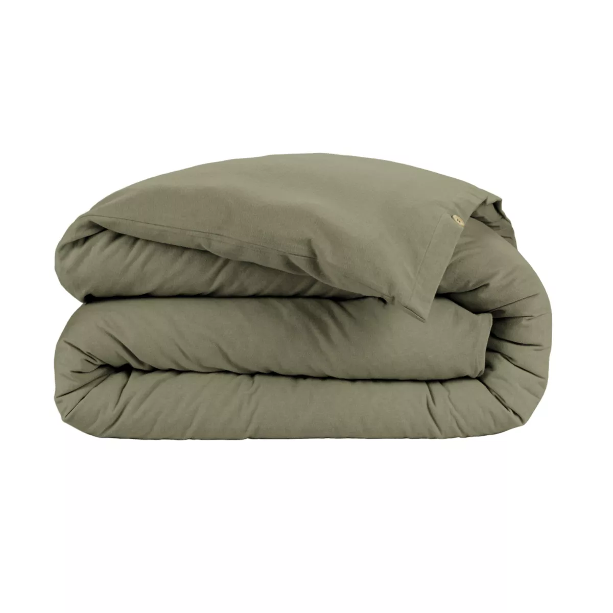 Housse de couette flanelle de coton (280 x 240 cm) Nina Vert romarin