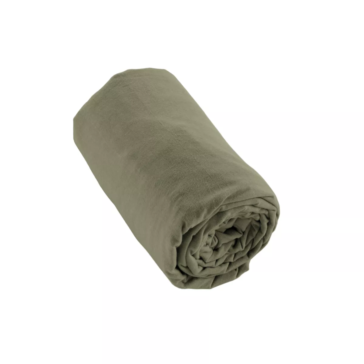 Lenzuolo con angoli in flanella di cotone (140 x 200 cm) Nina Verde rosmarino