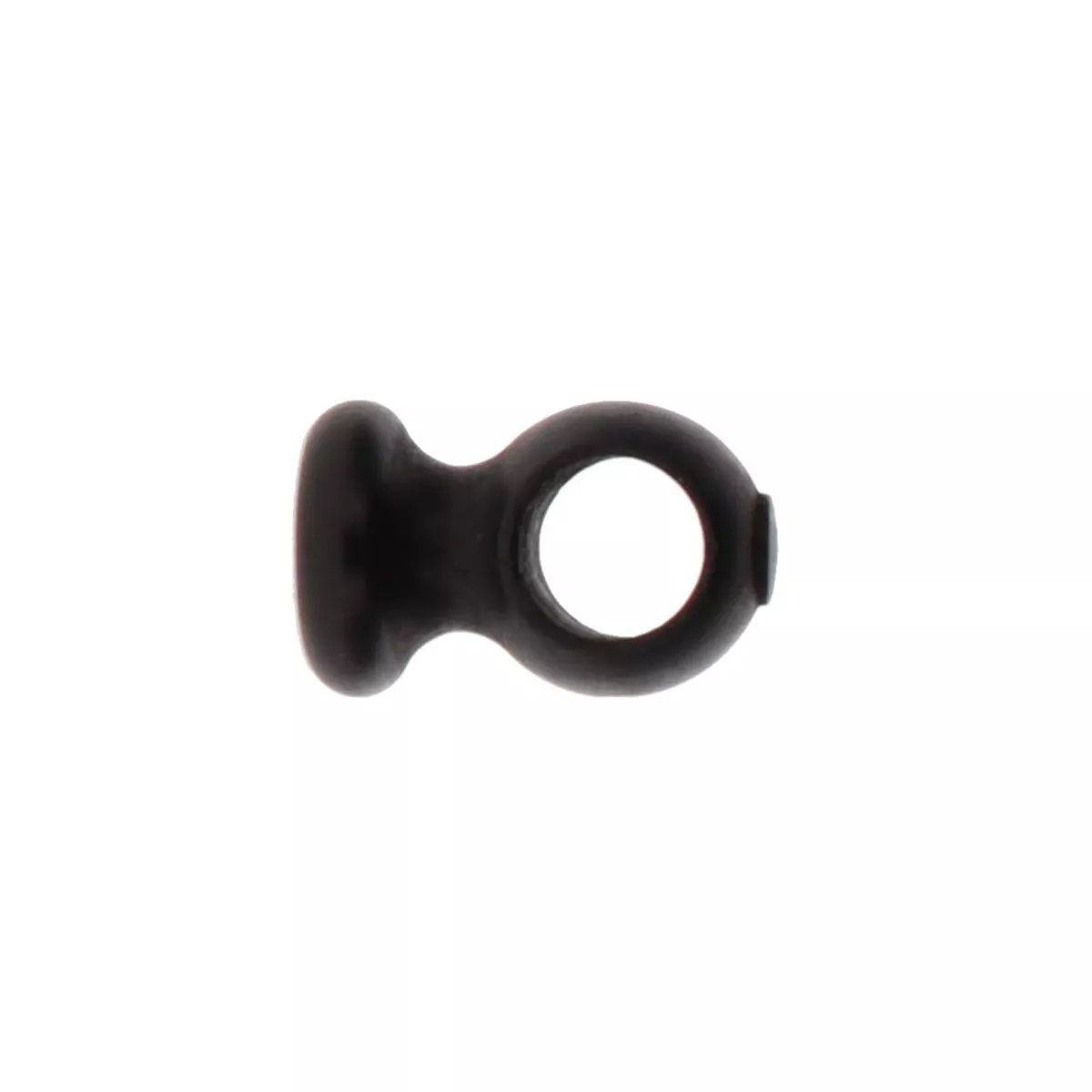 Lote de 2 soportes de techo para barra de cortina de madera (L5 cm/ D28 mm) Nils Negro mate