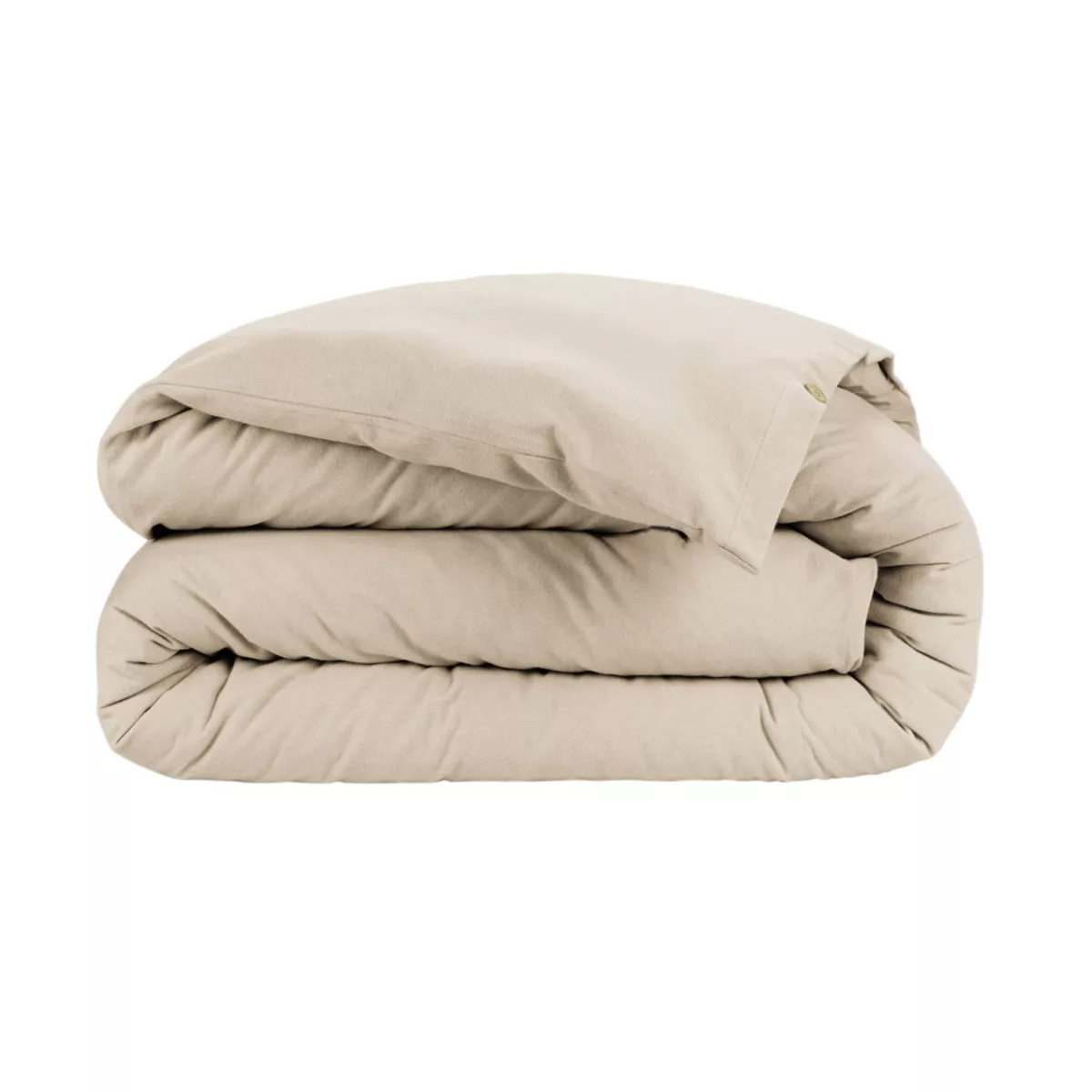 Housse de couette flanelle de coton (200 x 200 cm) Nina Beige