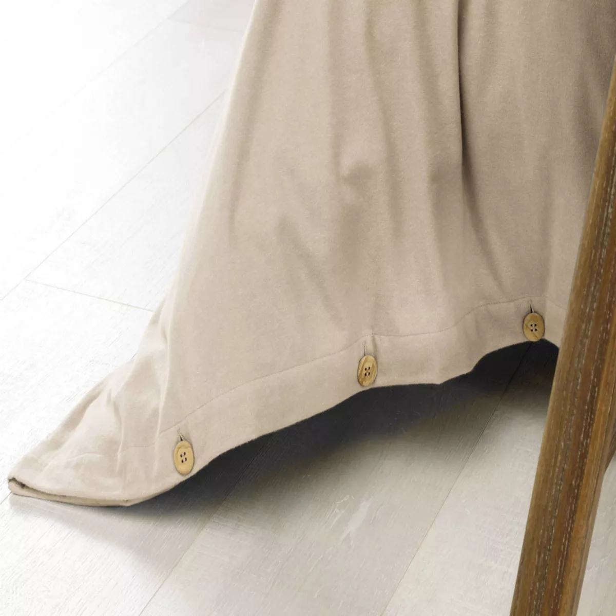 Housse de couette flanelle de coton (240 x 220 cm) Nina Beige