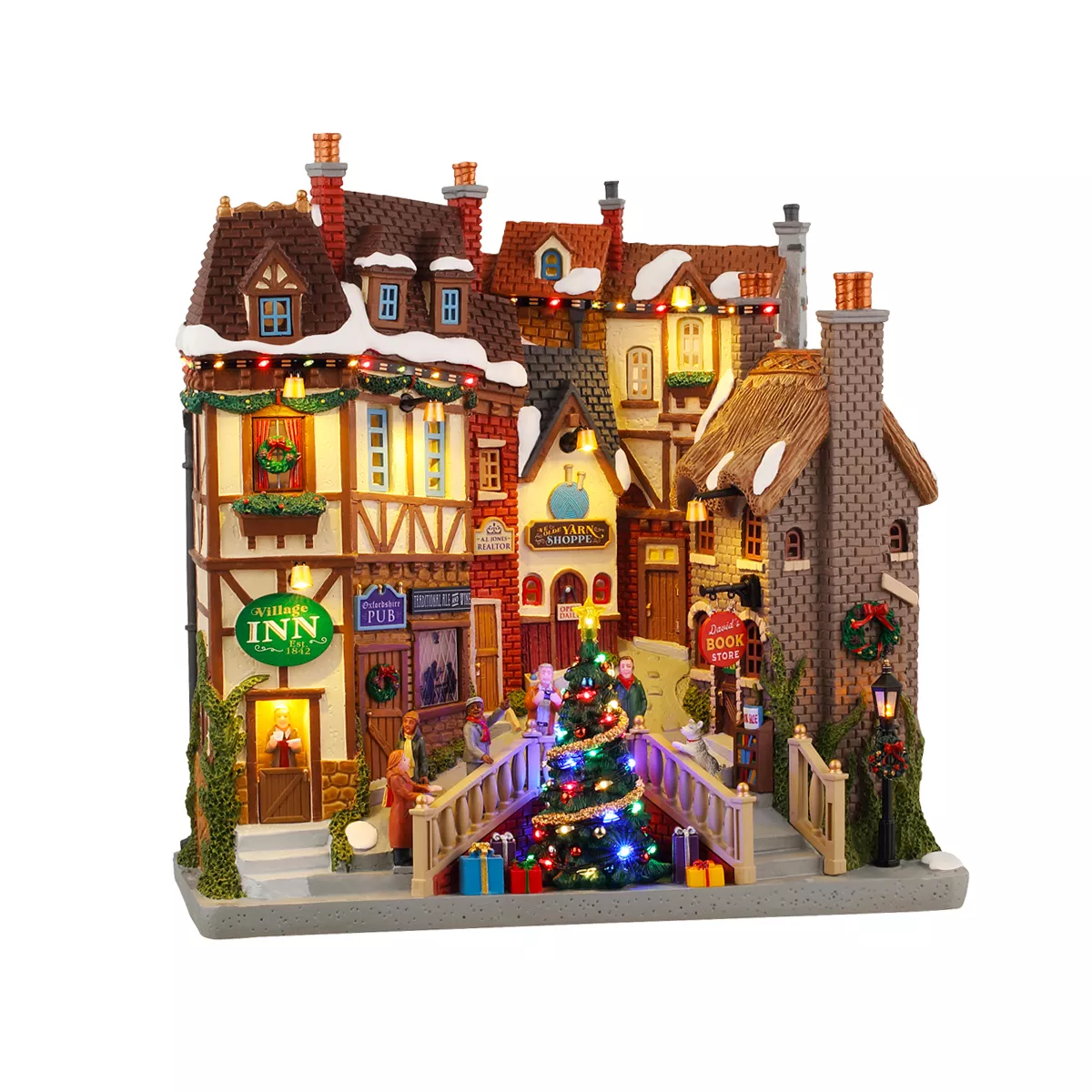 Villaggio di Natale Lemax luminoso Villaggio Oxfordshire