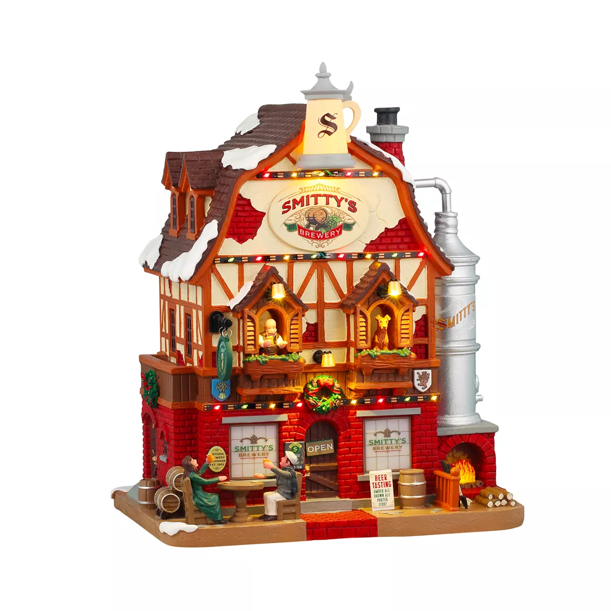 Villaggio di Natale Lemax luminoso Birreria Smitty