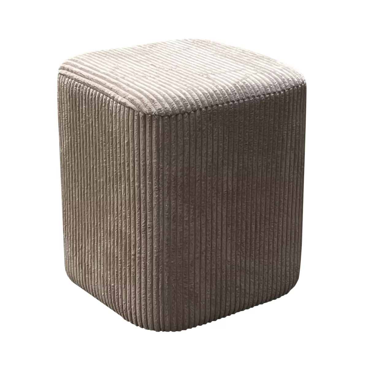 lot de 2 poufs Shan Hauteur 38 cm taupe  Marque eminza.  2 x 2 kg