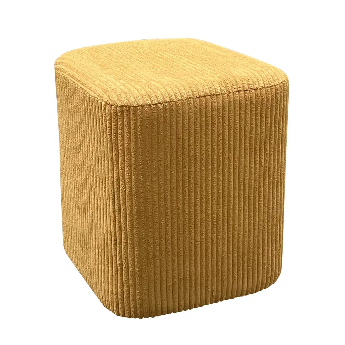 lot de 2 poufs Shan Hauteur 38 cm Moutarde. Marque eminza. 2 x 2 kg