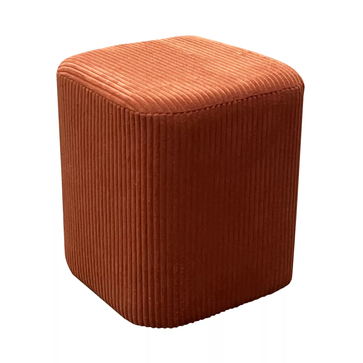 2er Set Samt-Hocker (H38 cm) Shan Terracotta