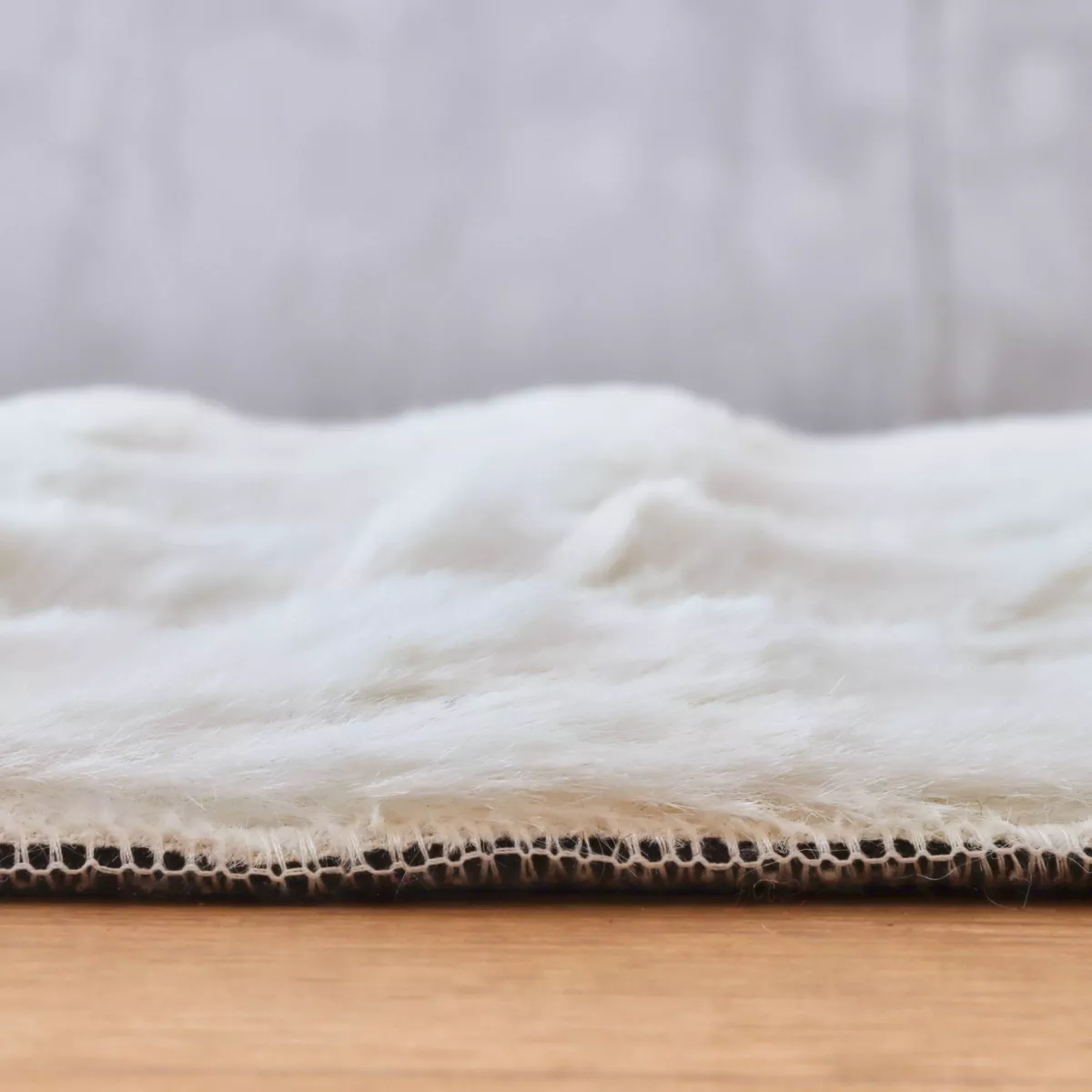 Tapis fausse fourrure (120 cm) Toronto Ivoire