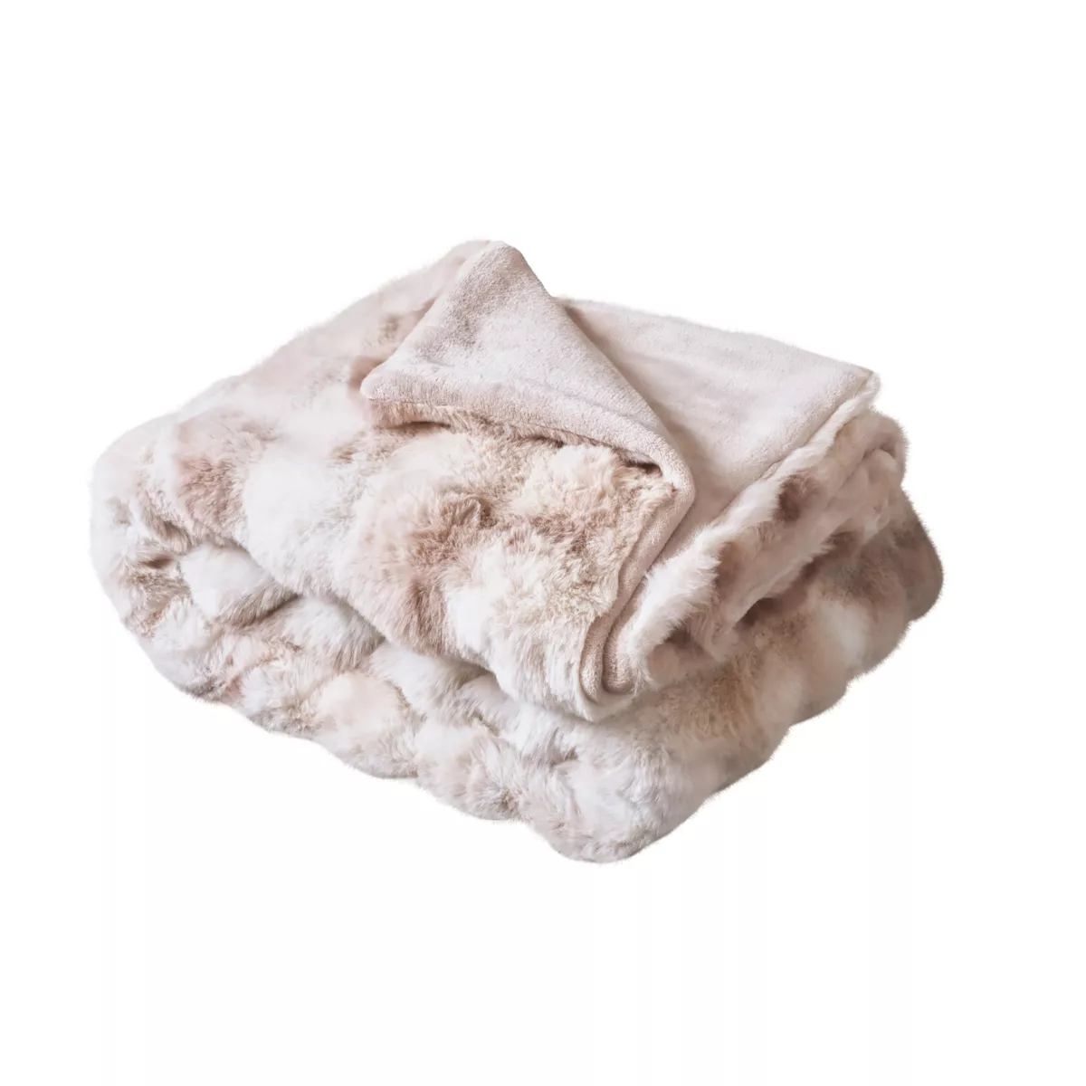 Kunstfell-Bettdecke (90 x 220 cm) Toronto Taupe