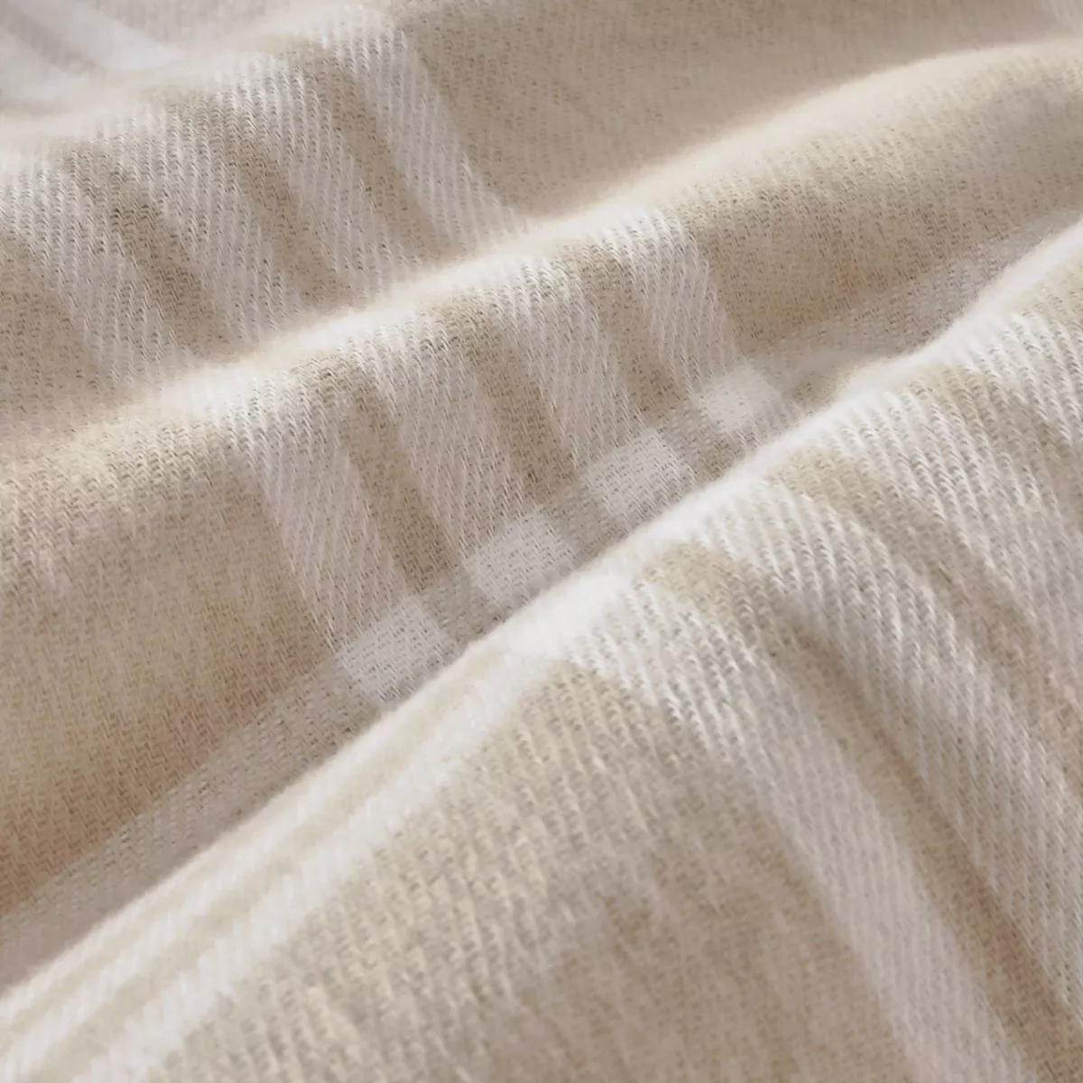 Fodera per cuscino rettangolare in flanella di cotone (50 x 80 cm) Nina a quadri Tortora