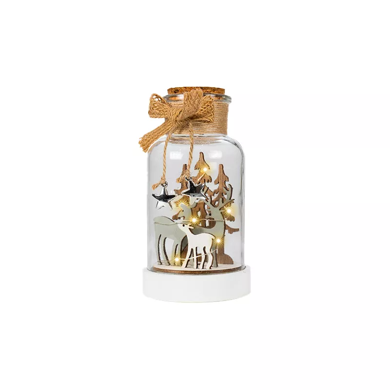 Campana luminosa a pile con 10 LED (H17 cm) Magia di Natale