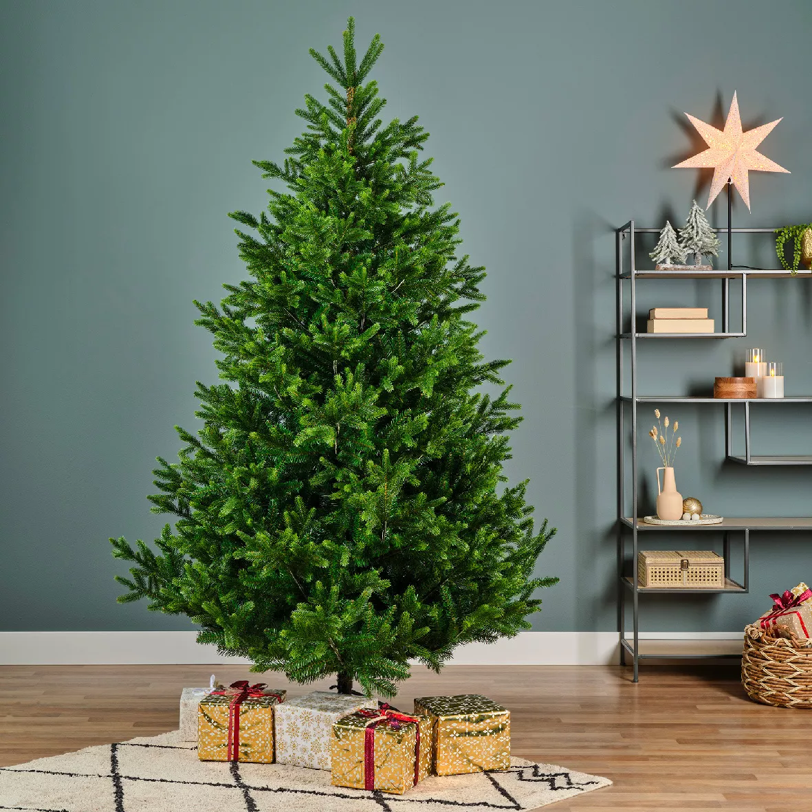 Albero di Natale artificiale (H210 cm) Abies Nordmann Verde abete