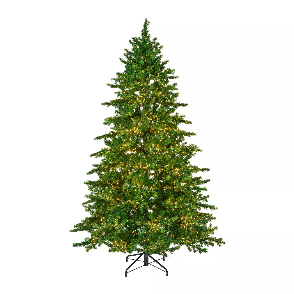 Sapin de Noël artificiel lumineux 4000 LED (H210 cm) Caucasia Nordmann Vert sapin