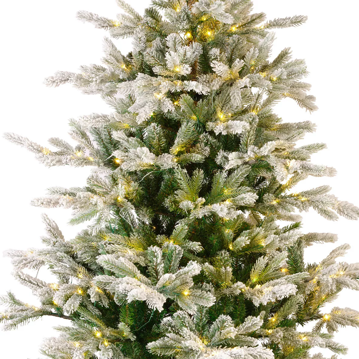 Árbol de Navidad artificial luminoso 700 LED (H240 cm) Glorious Verde nevado