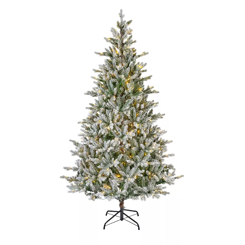 Ãrbol de Navidad artificial luminoso 560 LED (H240 cm) Allix Verde nevado