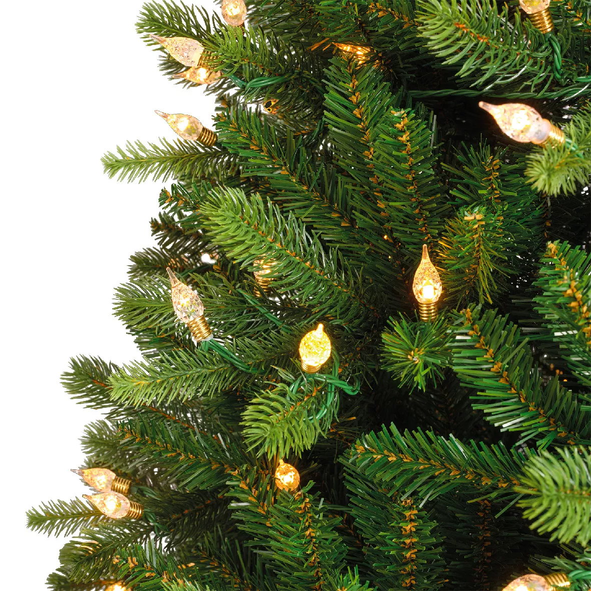 Sapin de Noël artificiel lumineux 400 LED (H210 cm) Barrow Vert sapin