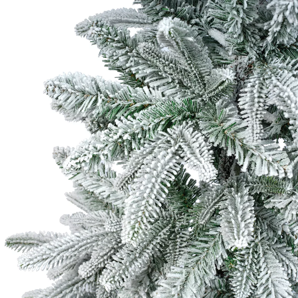 Sapin artificiel de Noël H180 cm Glockner Vert enneigé