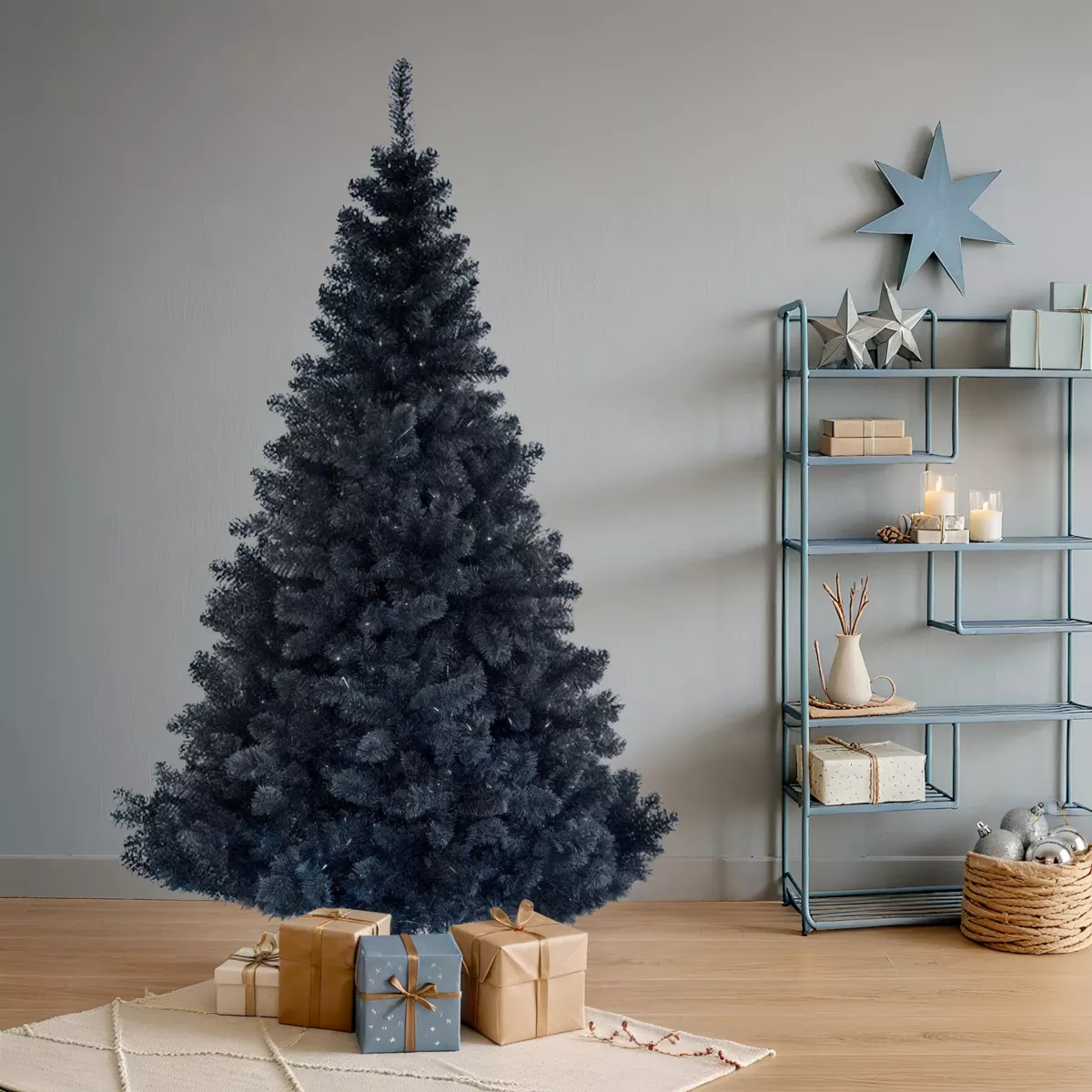 Árbol artificial de Navidad Black Royal Alto 210 cm Negro 1