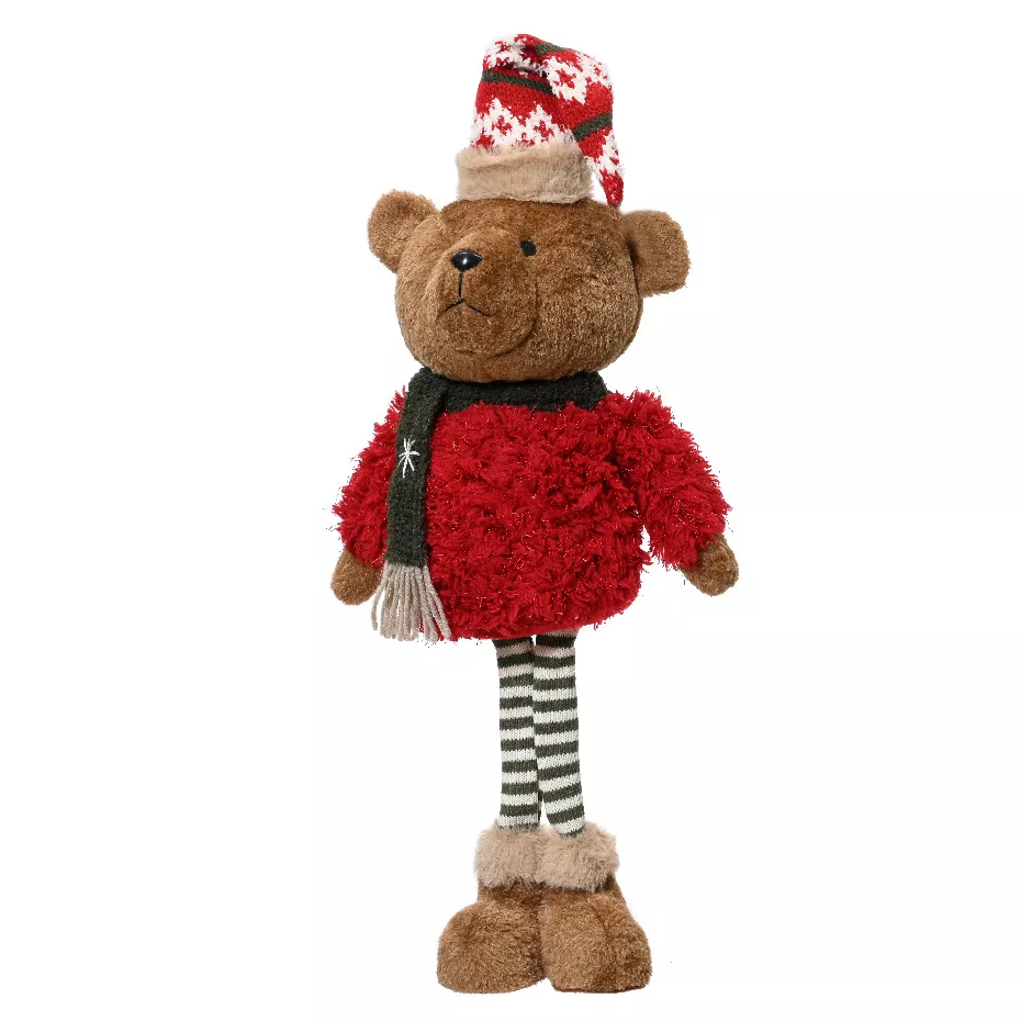Ourson de Noël déco (H54 cm) Pippin à la montagne