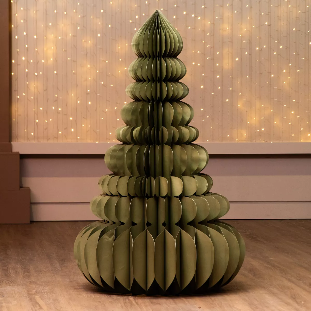 Sapin Géant papier à poser (H160 cm) Fermeture Magnétique Vert romarin