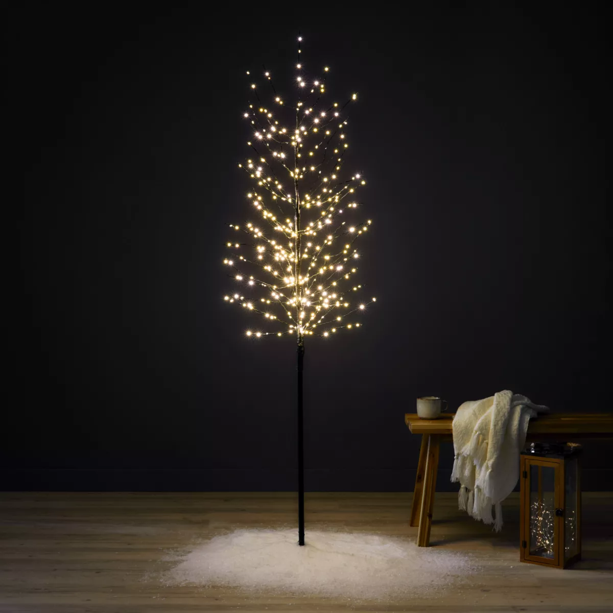 Arbol luminoso 360 LED (H180 cm) Bouleau d'hiver Blanco cálido