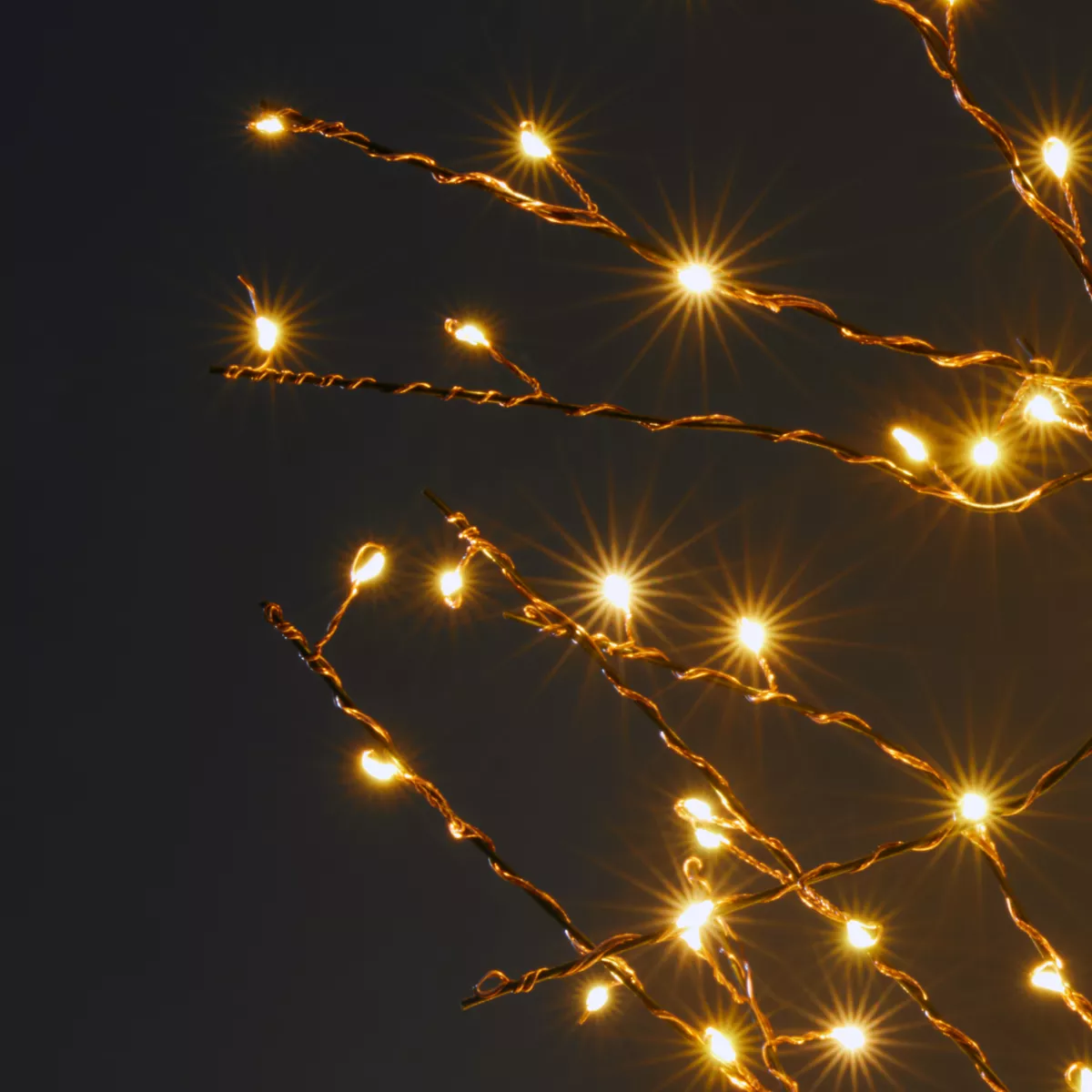 Arbre lumineux 360 LED (H180 cm) Sapin d'hiver Blanc chaud doré