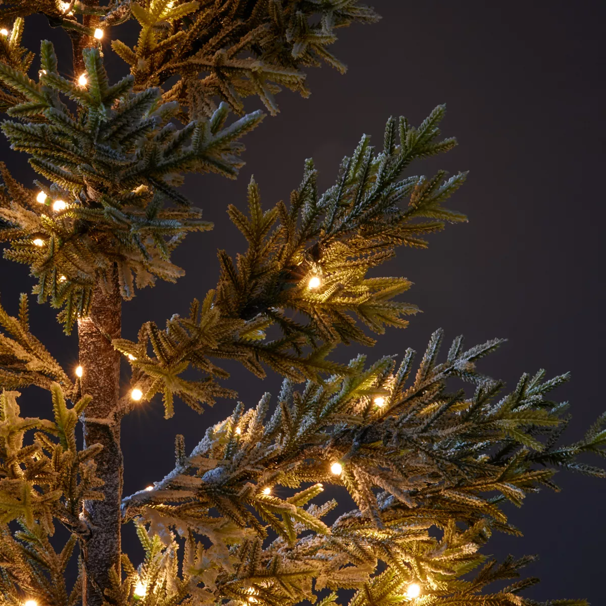 Árbol luminoso 96 LED (H180 cm) Abeto con ramas escarchadas Blanco cálido