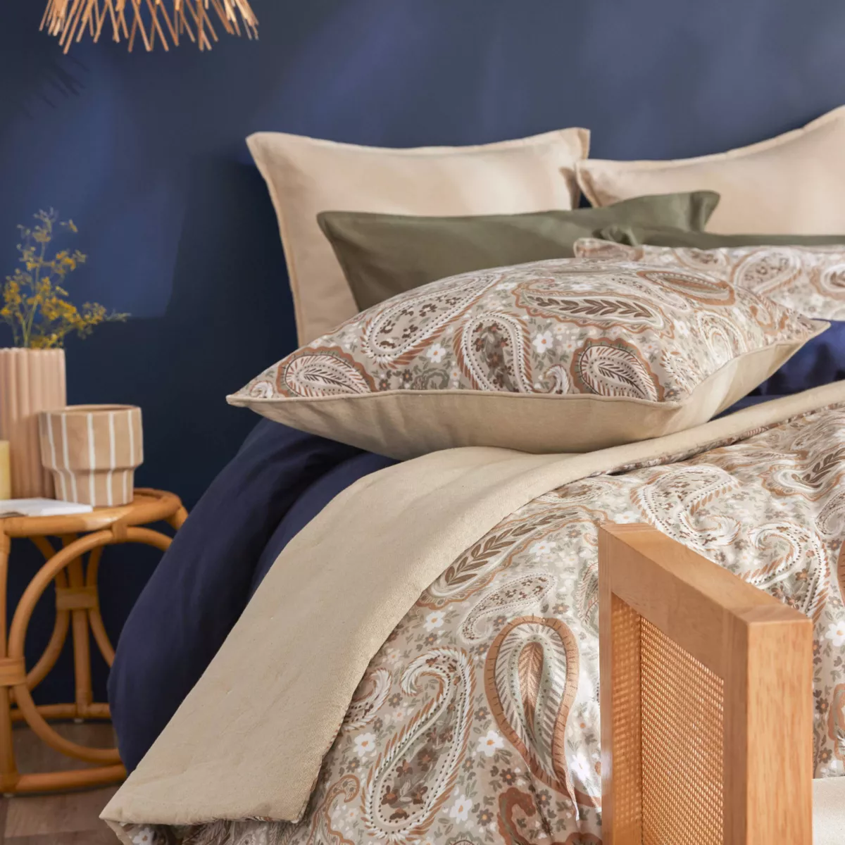 Cuscino quadrato in velluto (50 x 50 cm) Dolores Beige