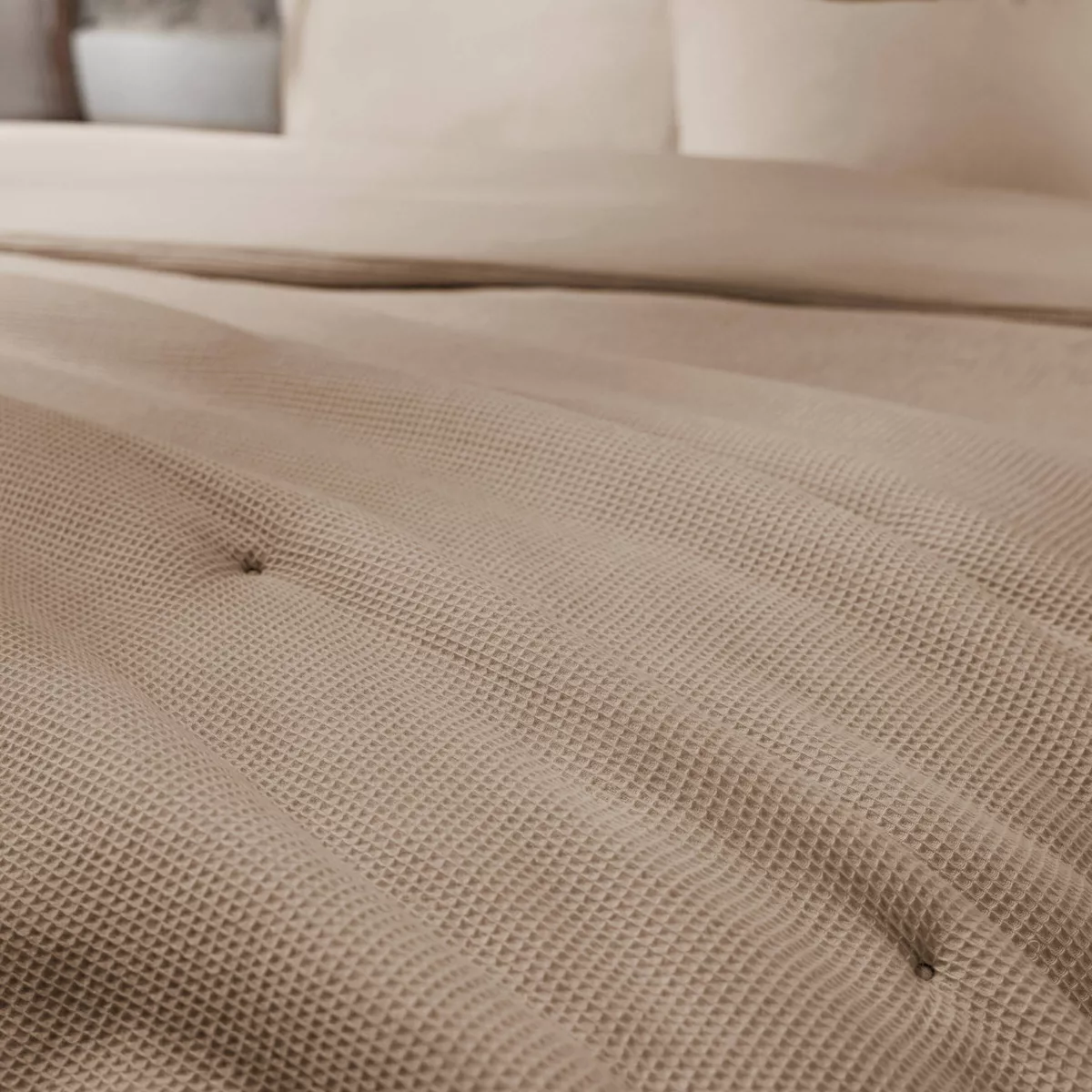 Colcha de algodón panal de abeja (90 x 220 cm) Eva Ficelle