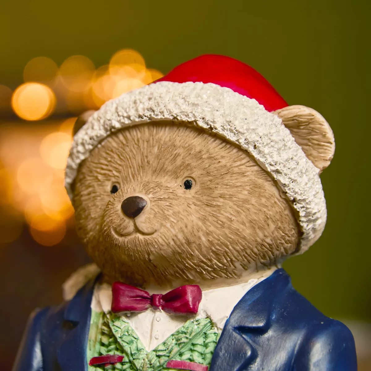 Dekorativer Weihnachtsbär (H16 cm) Léo und seine Geschenke Mehrfarbig